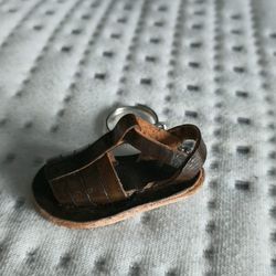 Leather Mexican Huarache Keychain 