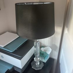 Moving: Tall Glass Lamp For Sale
