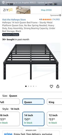 Queen Sized Bed Frame - Metal