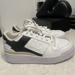 ADIDAS ORIGINALS FORUM BOLD  "WHITE ALUMINIUM SNAKESKIN" US WOMEN'S 8 