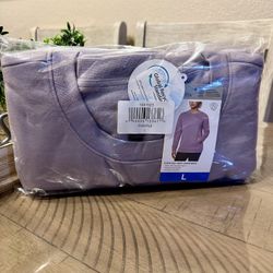  Mondetta Ladies' Knit Fleece Crewneck, Purple, Large