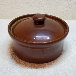 Vintage • Pearsons Of Chesterfield • Small Crock & Lid Soup  1810 Stoneware  
