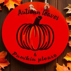 Pumpkin Door Sign