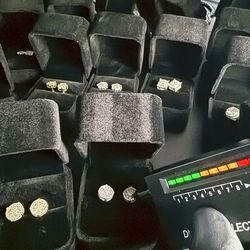 Royal orbit Moissanite men’s earrings