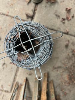 Barbed wire made of galvanized steel