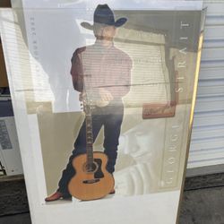 George Strait country singer Wrangler jeans poster