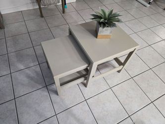 Gray Nesting Coffee Table Set of 2