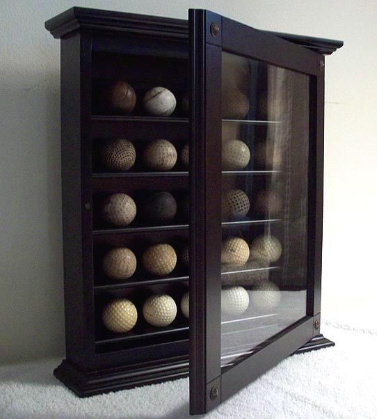 Antique Golf Ball Collection with beautiful display case