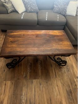 Wooden coffee table
