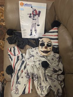 Spirit halloween costume. Creeper clown. Once used. Size for kids M 8-10. Final sale