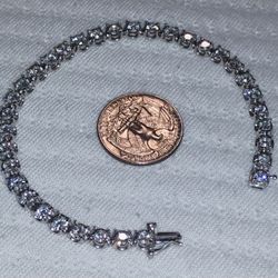 10k White Gold 6 Carats Solitaire Vvs Real Diamonds 