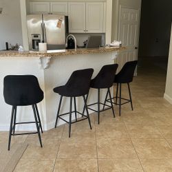 4 Brand New velvet stools 