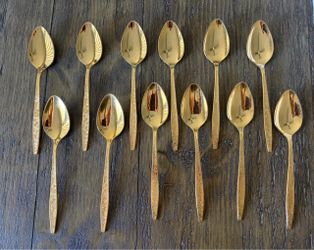 Vintage International Silver GOLDEN CARINO Electroplate 1847 Rogers Bros Spoons