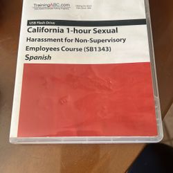 California 1 Hour Sexual Harassment Sb1343 $500 Dollar Value 