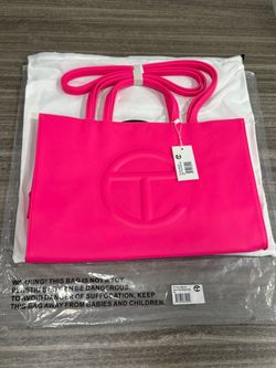 Telfar Medium Shopping Bag PINK Rose Purse Tote NEW 15x10x12