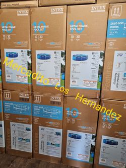 Intex Pool / Alberca 10ft x 30in Metal Frame NEW + Pump and Filter included