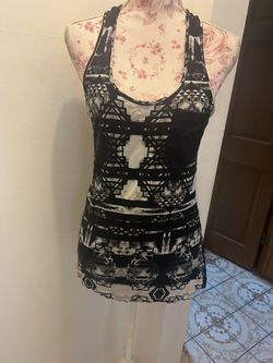 Black And White Tank W Size L