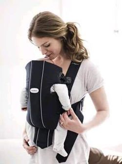 BabyBjörn Baby Carrier Original The Easy to Use Classic Design Black Cotton