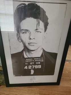 Frank Sinatra poster with frame