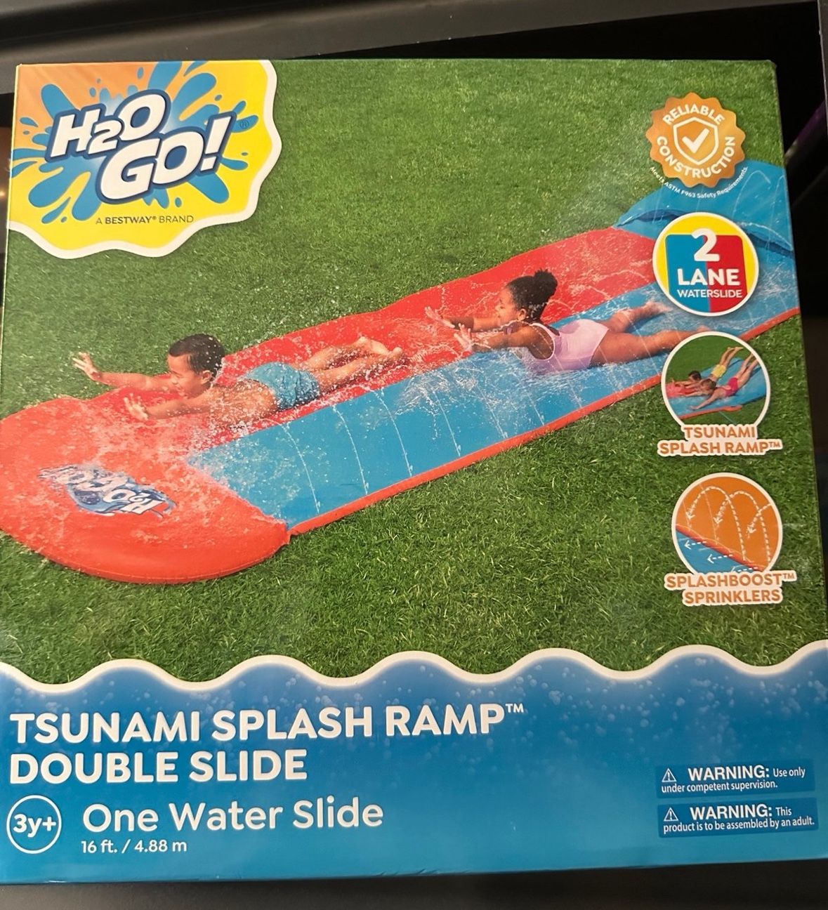 New large double water slide