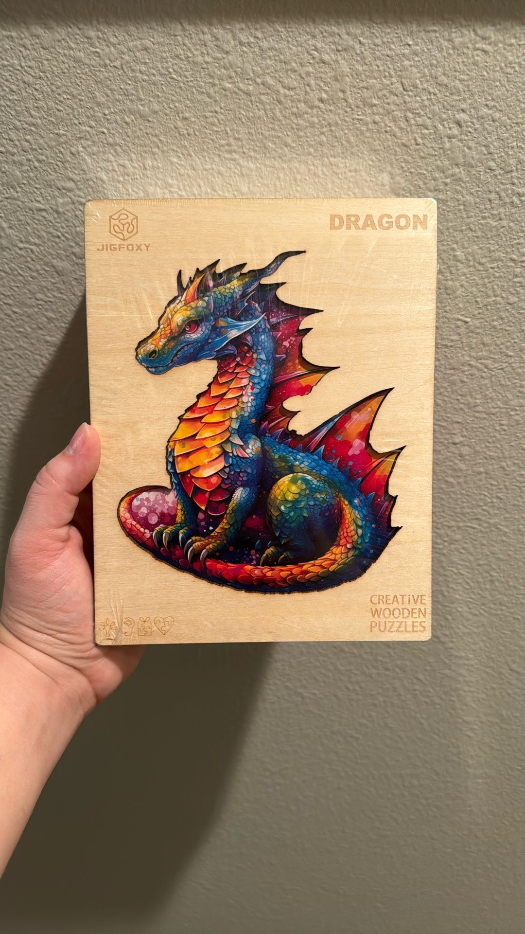 NEW SEALED Wooden Dragon Puzzle