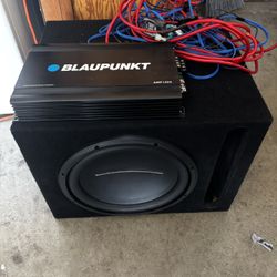 Blaupunkt Amplifier & Phoenix Gold GX Subwoofer W/Box 