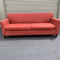 Crate & Barrel Cardinal Red Hennessy Sofa Clean and Good Condition 