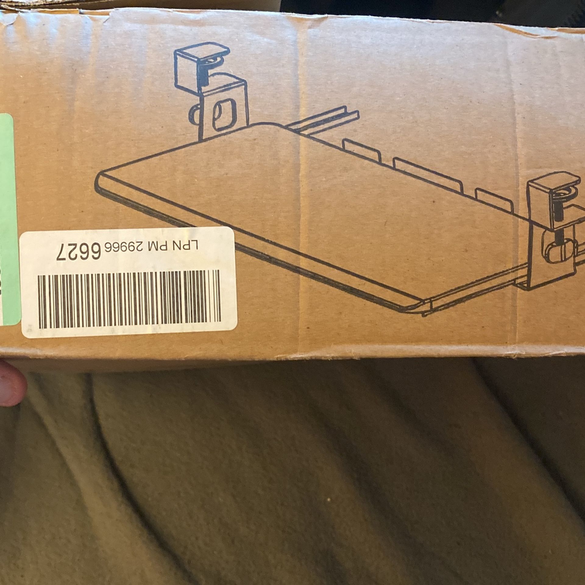 Clamp on keyboard tray