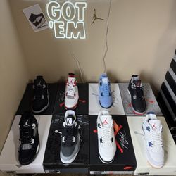 Brand New Air Jordan 4’s Bundle! All size 13 with original boxes and can show proof of purchase for every shoe!
