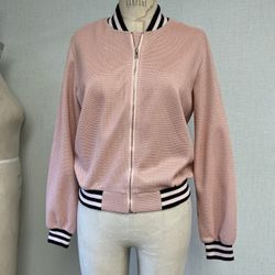 Lightweight Waffle Knit Punk Bomber Jacket S,M