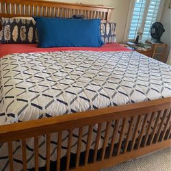 King Mission Style Headboard Footboard Frame