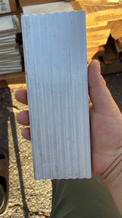 White Ribbed Ceramic Wall Tile