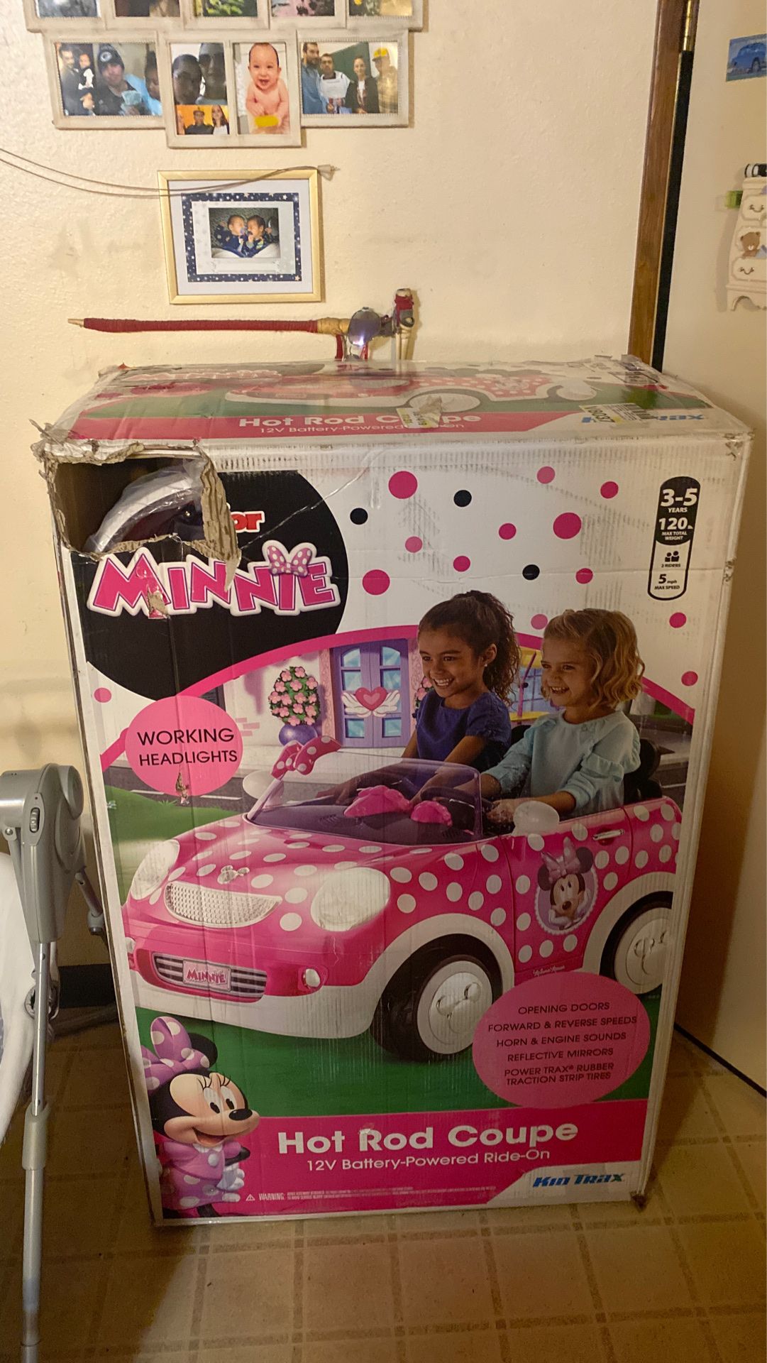 Minnie Mouse Hot Rod Coupe 12v Battery Powered Ride On