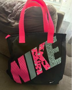 Nike Graphic Tote Bag Black and Pink