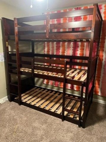 Wood Triple Bunk Bed Frames