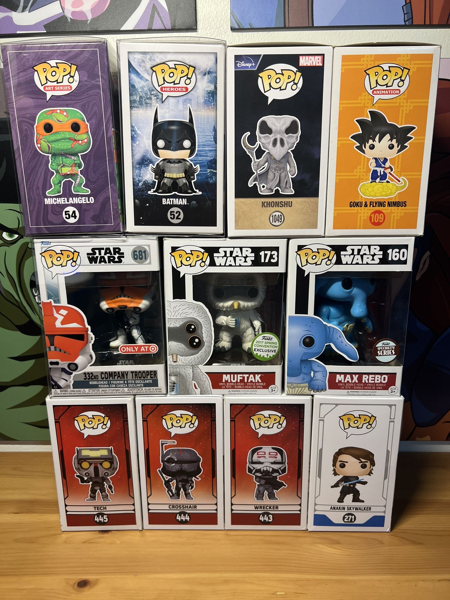 Funko Pop Star Wars Marvel DC Tmnt Dragonball Z