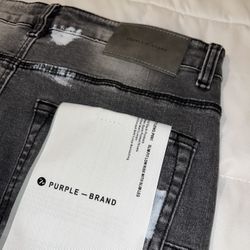 Purple Brand Jeans “worn Grey Knee Slit”