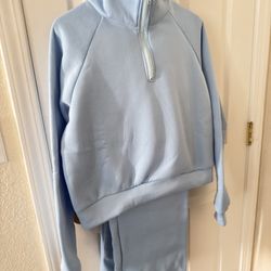 Womens 2 Piece Outfits Lounge Hoodie Sweatsuit Sets Oversized Sweatshirt Wide Leg Pant Set Tracksuit Loungewear Travel