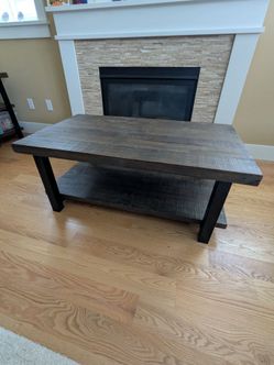 Rustic / Industrial solid wood coffee table