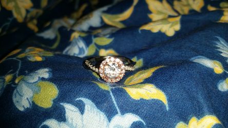 18k rose gold & sterling silver size 7 ring