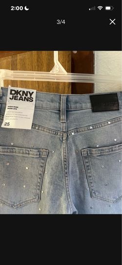 New Sz 26 DKNY,Wide Leg, H.Rise Studded Jeans SALE $13 🍀
