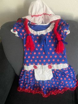 Kids Raggedy Ann Halloween Costume with Hat