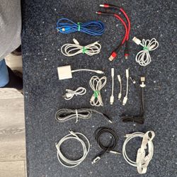 Lot of 16 pcs. iPhone Cords Cables and Adapters See Description 