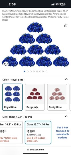 Royal Blue Flower For Centerpieces
