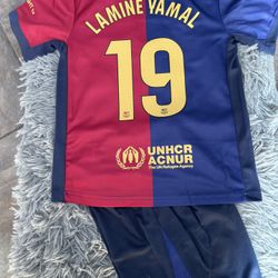 Barcelona Lamine Yamal Kids Soccer Jersey