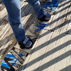 SportsStuff Wood Snowboards/Snow Sleds - Beginner Kids Winter Sports Accessories - 90cm-130cm Models