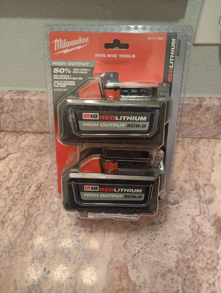Milwaukee 6.0 Battery Pack (2 Pack) New