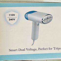  Garment Steamer is a portable, 2-in-1 handheld device designed for both domestic use and international travel.