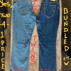 TWO PAIR of Levi's 550, Stretch blend jeans.