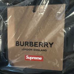 Supreme Burberry Black Hoodie XL